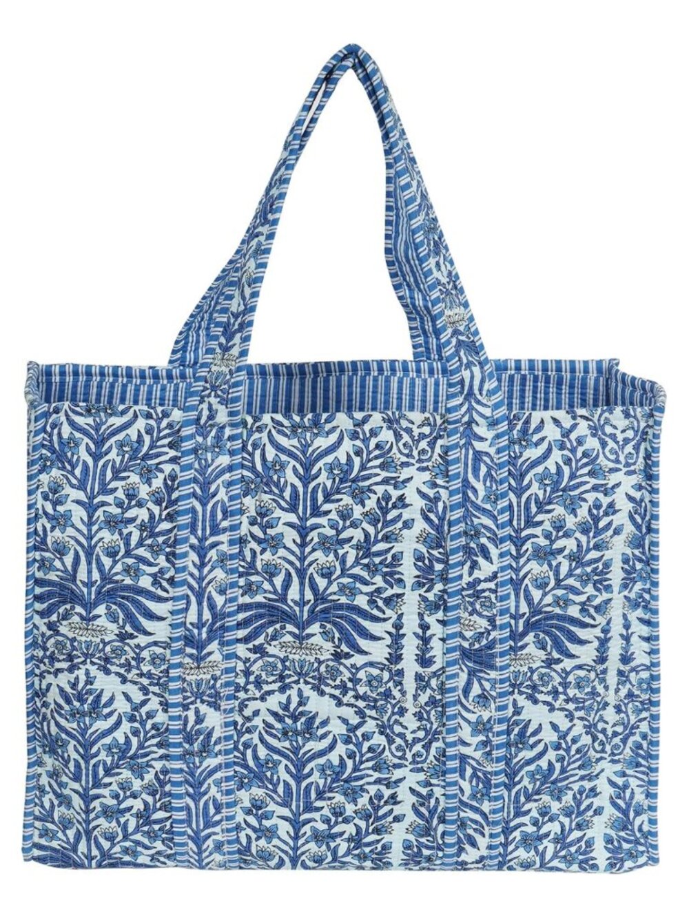 Cotton Quilted Tote Bag Lightweight Travel Beach Grocery Shoulder Bag Large